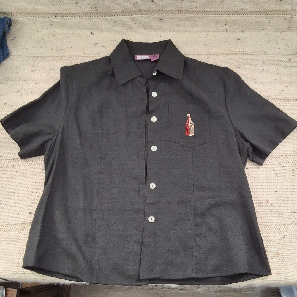 Womens Black Short Sleeve Shirt